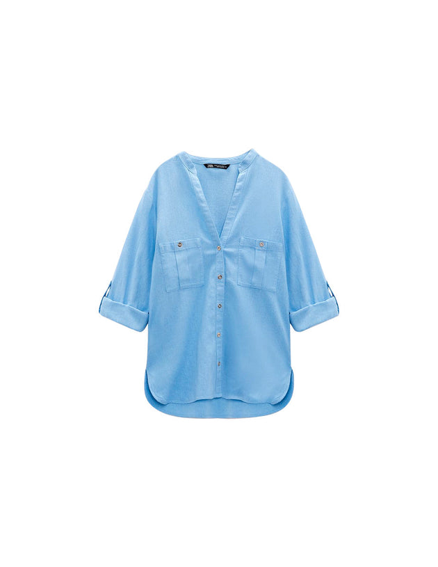 Cotton blend shirt